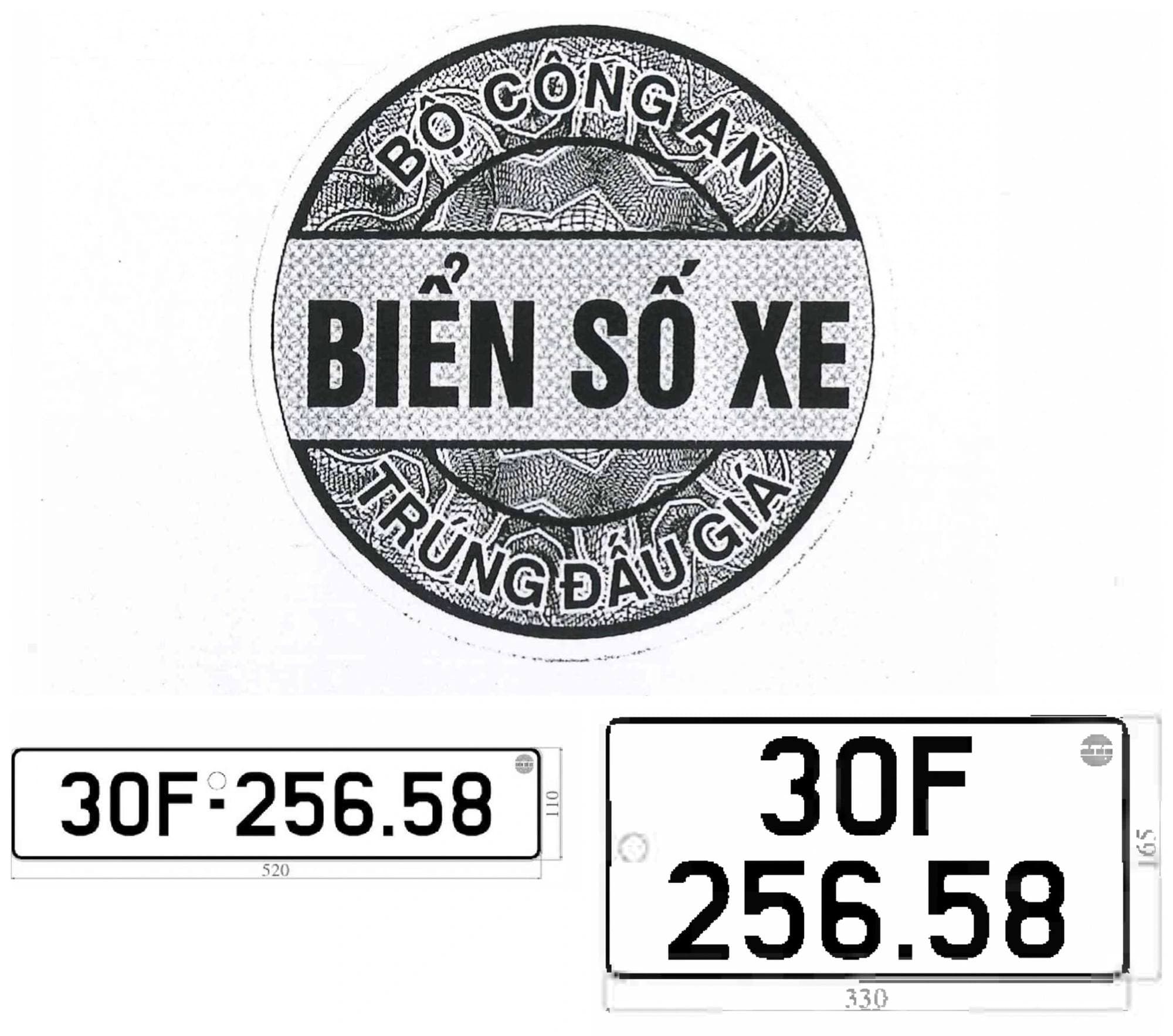 Sắp tới biển số xe trúng đấu giá sẽ được gắn tem nhận diện của BCA